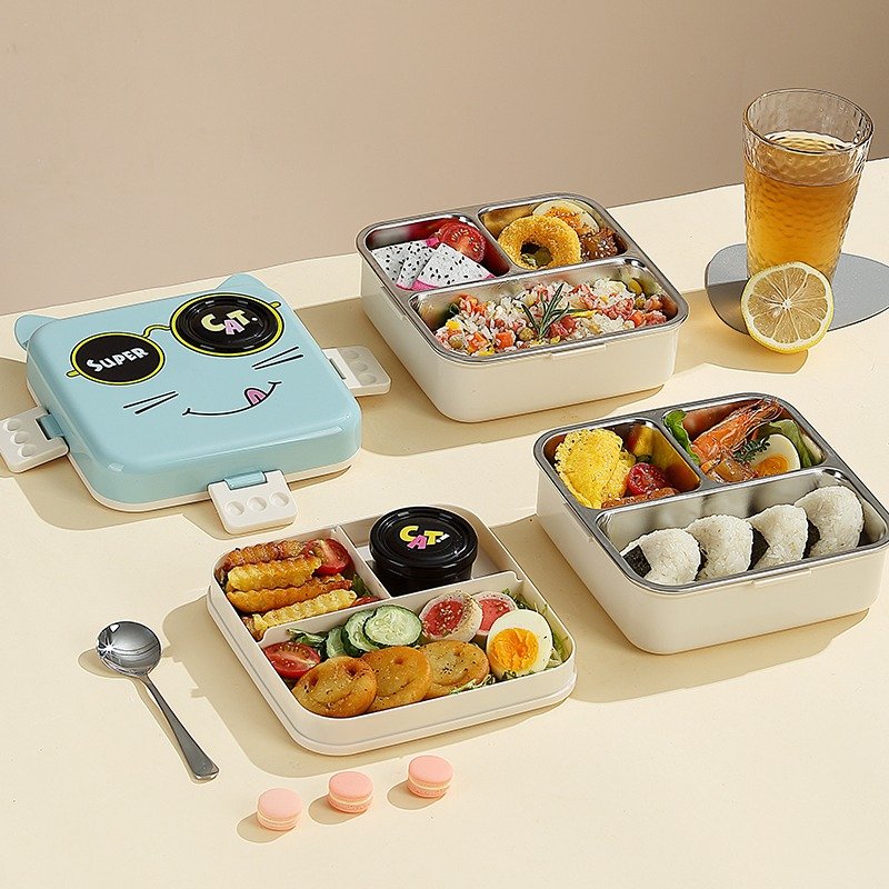 Cat eye Steel Bento Box